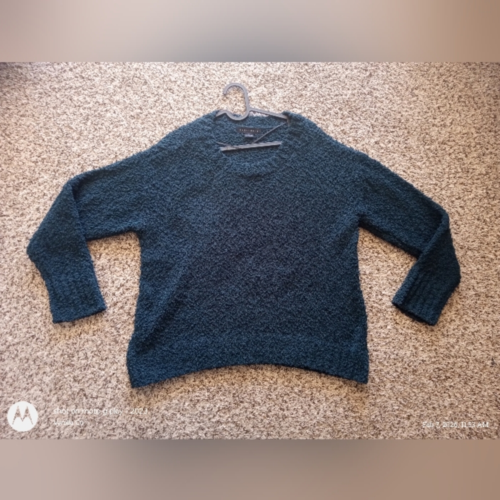 Anthropologie Sanctuary Teddy Popover Sweater Crewneck Green Size Large - Picture 2 of 7